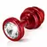 Diogol Ano Ribbed Red 35 mm Intimate Accessory with Crystal Detail