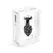 Diogol Ano Ribbed Black 25 mm Aluminium Intimate Accessory with Crystal