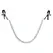 Sportsheets S&M Chained Nipple Clamps Adjustable 33cm Chain, Black/Silver