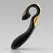 ZINI Roae Black/Gold - Ergonomic Silicone Personal Massager 195mm
