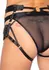 Luxury Harness Briefs Adjustable Satin Straps Black Universal Fit