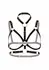Open Cup Bra Deluxe Satin Harness Adjustable Black 8720726094177