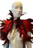 Feather Shoulder Wrap Elegant Black Satin Band Adjustable Fit