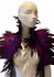 Feather Shoulder Wrap Elegant Satin Band Black Adjustable Fit
