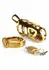 Mr. Steel Chastity Cage Gold - Secure Stainless Steel System, Adjustable