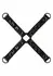Sinful Hogtie Restraint System - Adjustable Vinyl & Neoprene, Black