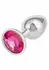 Jewel Small Rose Plug Metallic Intimate Accessory with Gem Accent