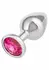 Jewel Large Rose Plug Metallic Intimate Accessory with Gem Accent