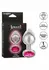 Jewel Large Rose Plug Metallic Intimate Accessory with Gem Accent