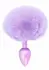 ToyJoy HAPPINESS Enchanting Bunnytail Aluminum Plug with Faux Fur Tail Silver