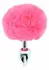 ToyJoy HAPPINESS Enchanting Bunnytail Aluminum Plug with Faux Fur Tail Silver