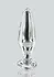 TOYJOY GLASS WORXX Star Sparkler - Glass Plug, Tapered, Clear