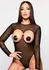 Kinky Diva Provocative Cupless Body Insane Sexy Collection crni mrežasti bodi sa podesivim kopčanjem
